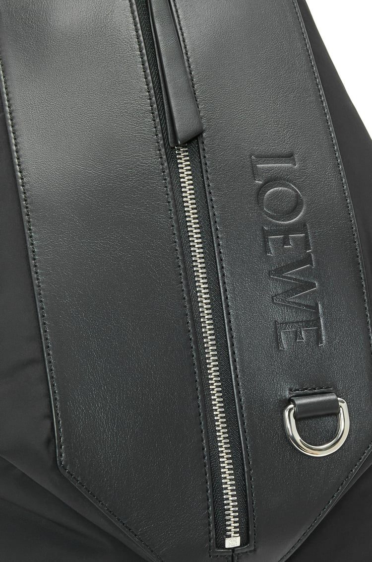 Small Convertible backpack in nylon and calfskin